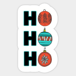 Ho Ho Ho Merry Christmas Ornaments Sticker